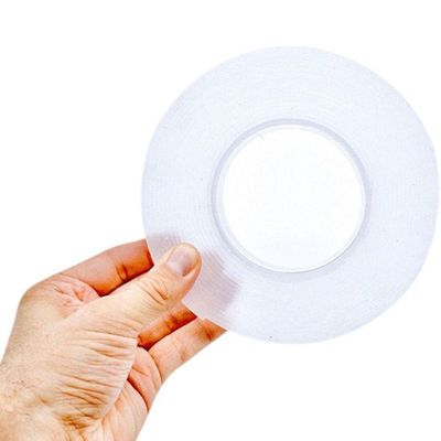 Fita Adesiva Dupla Face Nano Pu Gel 1 Metro Transparente