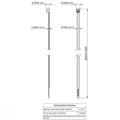 Abraçadeira De Nylon 202x3,7x1,5 Mm Tramontina Branca Tramontina