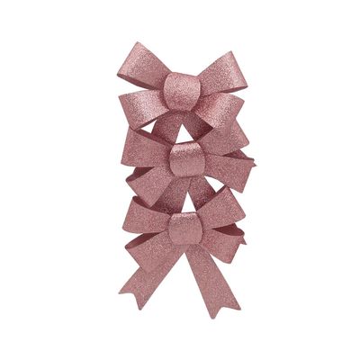 Laço para Árvore de Natal Le de Pvc Laminado 10x14cm Rosé Gold