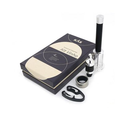 Kit Vinho com Abridor de Pressão Kas 4 Peças