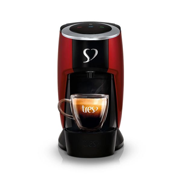 Máquina de Café Expresso Três Corações Touch Vermelha - 220V