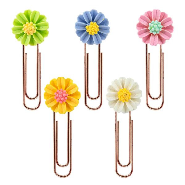 Clip Le Stylo Botânica Margaridas Colors 50mm com 05 Unidades Clip Le Stylo Botânica Margaridas Colors 50mm com 05 Unidades