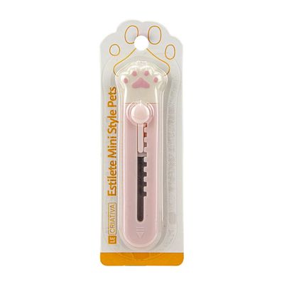 Estilete Mini Retrátil Le Style Pets Colors 9,2x2cm