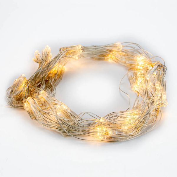 Pisca Led DeA 100 Lâmpadas 220V 8 Funções Fio Verde 8m Branco Quente