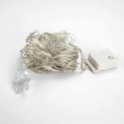 Pisca Led DeA 100 Lâmpadas 220V 8 Funções Fio Verde 8m Branco Quente