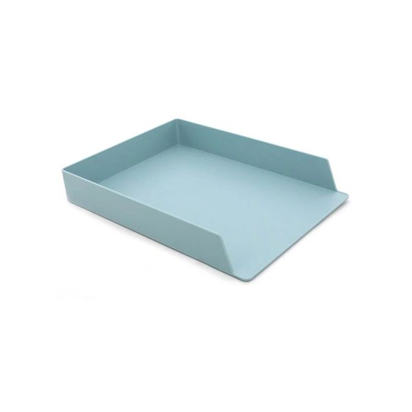 Organizador de Mesa Le Retangular Azul Pastel Tamanho Grande 32,5x24x5cm Organizador de Mesa Le Retangular Azul Pastel Tamanho Grande 32,5x24x5cm