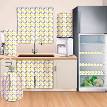 Kit Enxoval de Cozinha Plast Leo em Oxford Estampado com 8 Peças