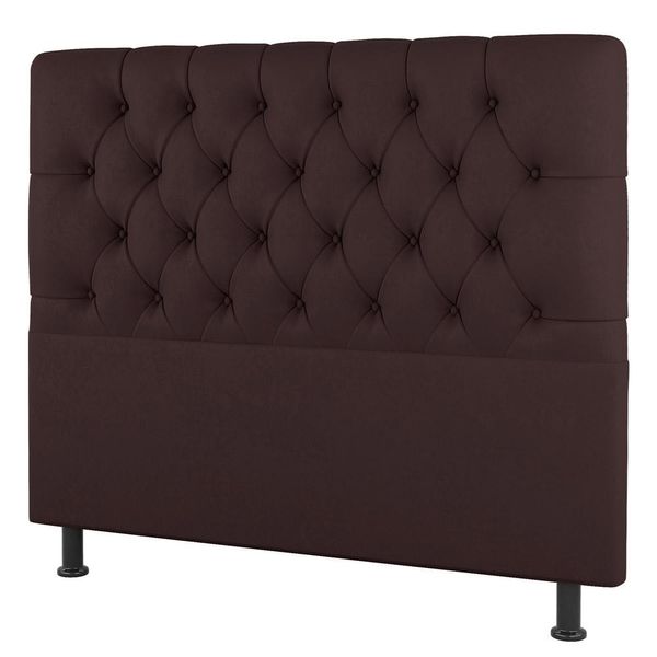 Cabeceira Cama Box Solteiro Nice 100cm Suede Marrom - Desk Design