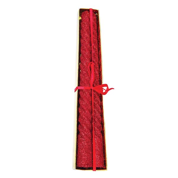 Vela Castiçal Winth com 2 Unidades Vermelho 25cm