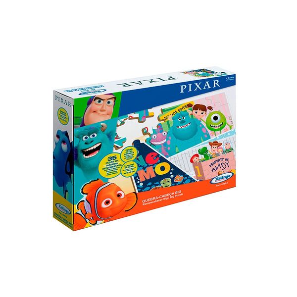 Quebra-Cabeça Xalingo Big Pixar Disney com 35 Peças Quebra-Cabeça Xalingo Big Pixar Disney com 35 Peças