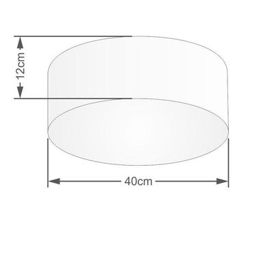 Plafon Para Quarto Cilíndrico Sq-3005 Cúpula Cor Branco