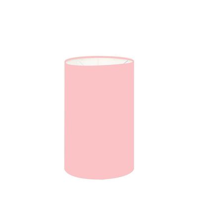 Cúpula Abajur E Luminária Cilíndrica Vivare Cp-7002 ø13x30cm - Bocal Nacional Rosa-bebê