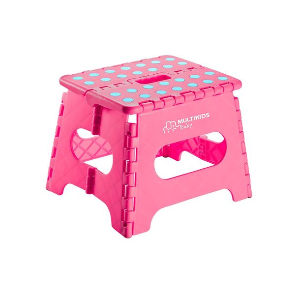 Banquinho Multiuso Multilaser Dobrável Rosa Banquinho Multiuso Multilaser Dobrável Rosa
