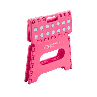 Banquinho Multiuso Multilaser Dobrável Rosa