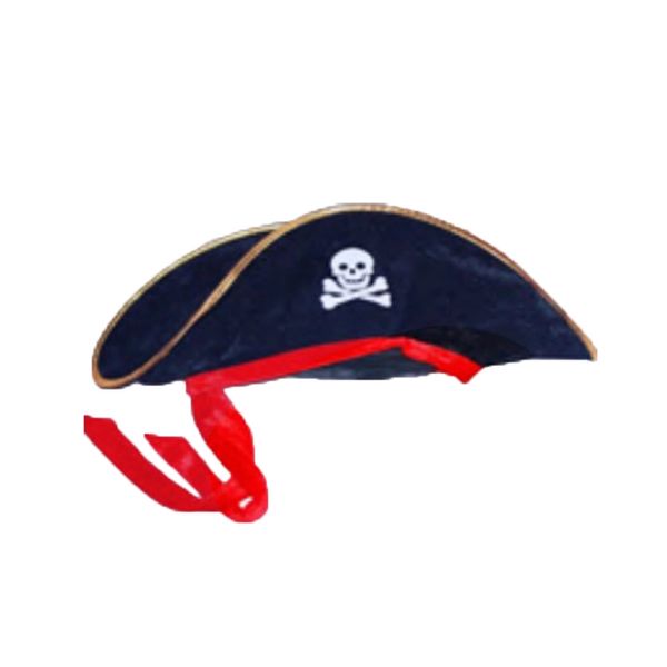 Chapéu Pirata Halloween Mix em Tecido com Lenço Chapéu Pirata Halloween Mix em Tecido com Lenço