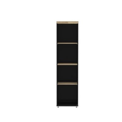 Torre Nicho Com 4 Prateleiras Pe40 Preto-noce Naturalle