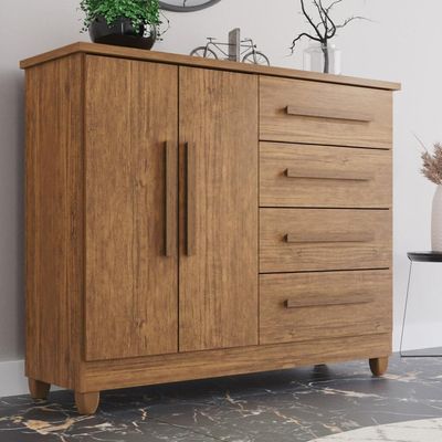 Cômoda 2 Portas 4 Gavetas Madri Plus Com Sapateira