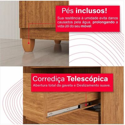 Cômoda 2 Portas 4 Gavetas Madri Plus Com Sapateira