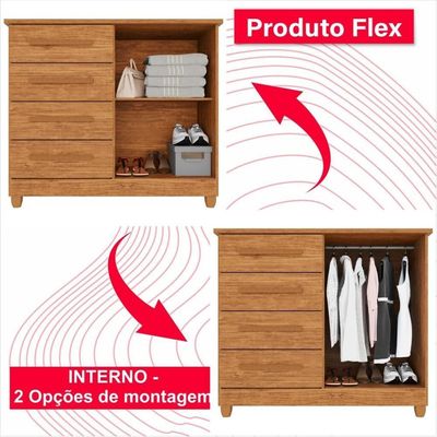 Cômoda 2 Portas 4 Gavetas Madri Plus Com Sapateira
