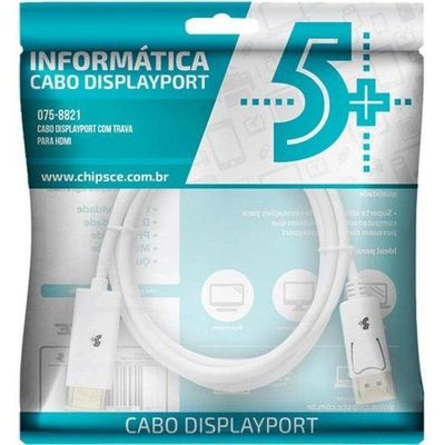 Cabo Displayport P- Hdmi 2m Branco