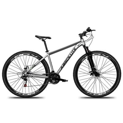 Bicicleta Aro 29 Absolute Nero 5 Alumínio 21v Câmbios Shimano Freio A Disco Mountain Bike cinza Tam: 23