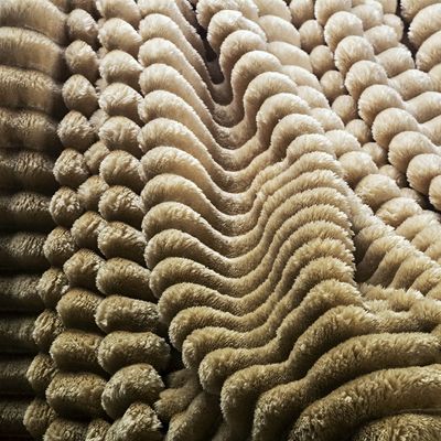 Cobertor Coberta Fluflu Queen Ultrasoft Alto Relevo Dupla Face - Gold
