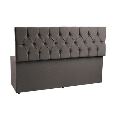 Recamier Baú 1,40m Madrid Suede Cinza Dal Poz Estofados
