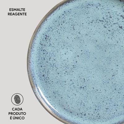 Conjunto de Pratos para Pão Bio Breeze 6 Peças Porto Brasil Azul