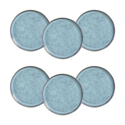 Conjunto de Pratos para Pão Bio Breeze 6 Peças Porto Brasil Azul