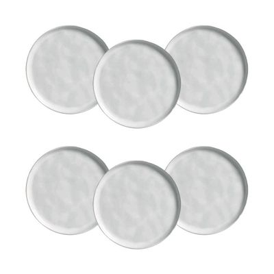 Conjunto de Pratos para Pão Bio New White 6 Peças Porto Brasil Branco