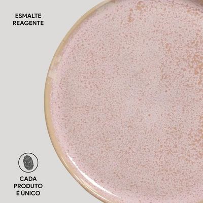 Conjunto de Pratos para Pão Bio Litchi 6 Peças Porto Brasil Rosa