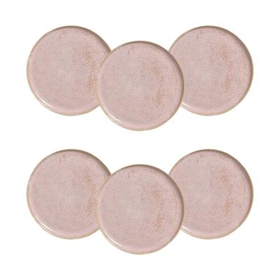 Conjunto de Pratos para Pão Bio Litchi 6 Peças Porto Brasil Rosa