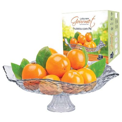 Saladeira Gourmet em Vidro com Pé Ruvolo Transparente