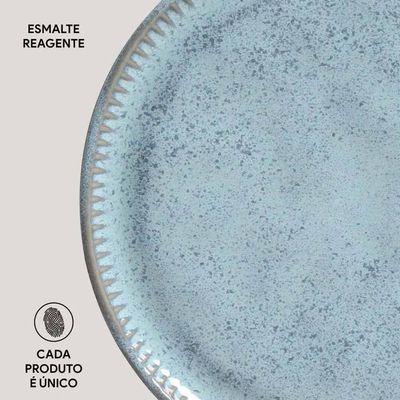Conjunto de Pratos de Sobremesa Linhas Breeze 21,5cm 6 Peças Porto Brasil Azul