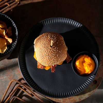 Aparelho De Jantar 30 Peças Linhas Preto Matte Porto Brasil