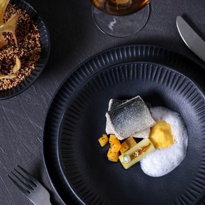 Aparelho De Jantar 30 Peças Linhas Preto Matte Porto Brasil
