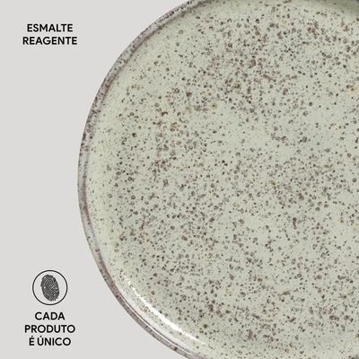 Conjunto de Pratos para Pão Bio Pistache 6 Peças Porto Brasil Verde