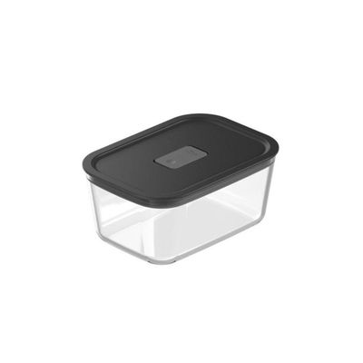 Conjunto De Potes De Vidro Herméticos 4 Peças Fresh Lock Preto Ou