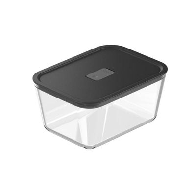 Conjunto De Potes De Vidro Herméticos 4 Peças Fresh Lock Preto Ou