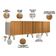 Kit Aparador Buffet Bar Living Santiago com Cristaleira Adega Síria B01 Cinamomo Off White - Lyam
