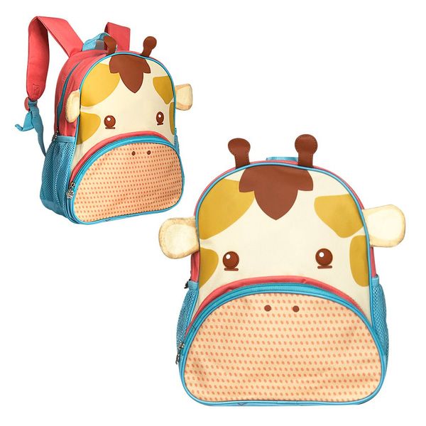 Mochila Escolar Infantil com Alças Acolchoadas Girafa Fofa