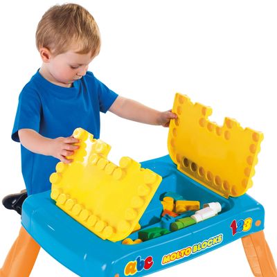 Mesinha Criativa Cardoso Baby Land com 20 Blocos Azul