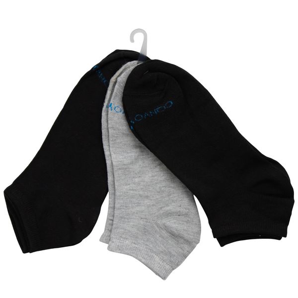 Kit Meia Adulto Yins Preto e Cinza 3 Unidades