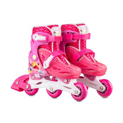 Patins Multikids Inline Princesas 2 em 1 Tamanho 31 a 34