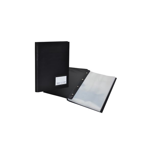 Pasta Catálogo Acp Média com 100 Envelopes Preta 24,5x33,5cm