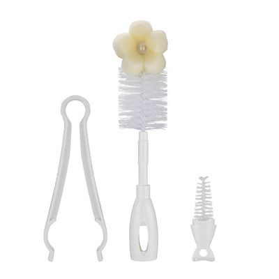 Conjunto Escova e Pinça Pbb para Mamadeira com 3 Peças Estampas Diversas - Item Sortido