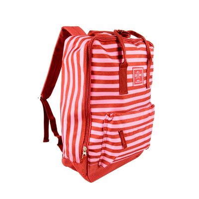 Mochila Teen Clio Quadrada Listrada Modelo MF8021 - Item Sortido