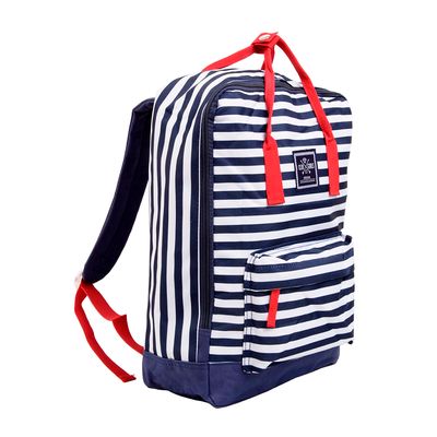 Mochila Teen Clio Quadrada Listrada Modelo MF8021 - Item Sortido