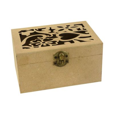 Caixa Mdf Le com Tampa Vazada 15x10x8cm