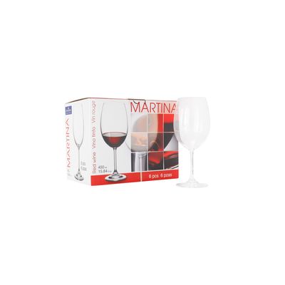 Jogo de Taças para Vinho Tinto Bohemia Martina 450ml 6 Peças
